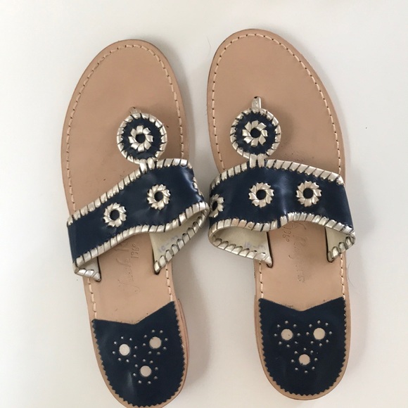 navy and silver sandals